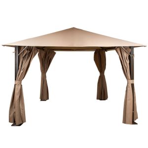 10' x 10' Glendale Venice Mocha Heavy Duty Square Garden Gazebo (3m x 3m)