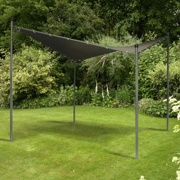 10'x10' (3mx3m) Glendale Twin Sail Grey Garden Gazebo