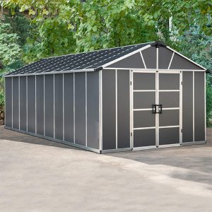 11' x 21.3' Palram Canopia Yukon Dark Grey Plastic Shed (3.32m x 6.43m)