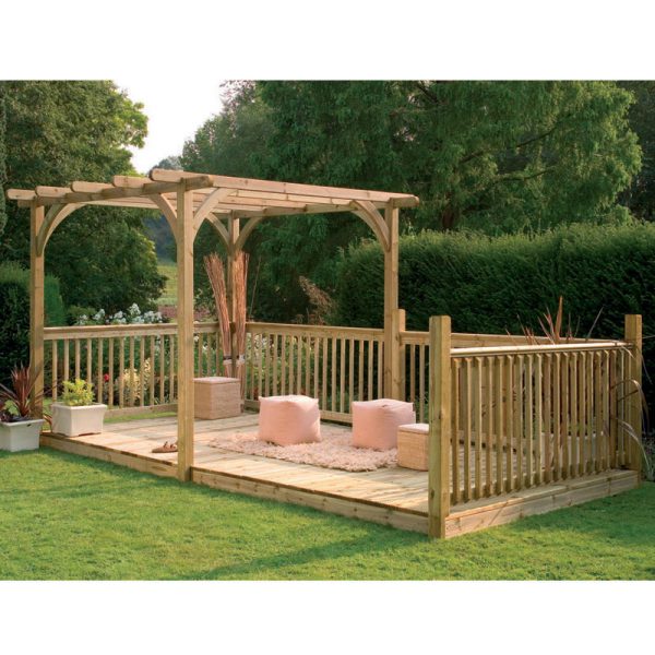 16' x 8' (4.88x2.44m) Forest Large Pergola Deck Kit