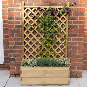 2'7 x 1'4 Forest Trellis Wooden Garden Planter (0.8m x 0.4m)