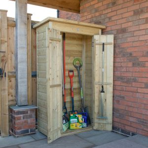 3'6 x 1'10 Forest Shiplap Tall Pent Wooden Garden Storage Tool Store - Outdoor Patio Storage (1m x 0.56m)