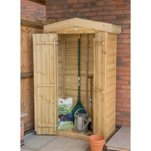 3'7 x 1'8 Forest Shiplap Tall Apex Wooden Garden Storage Tool Store - Outdoor Patio Storage (1.2m x 0.51m)