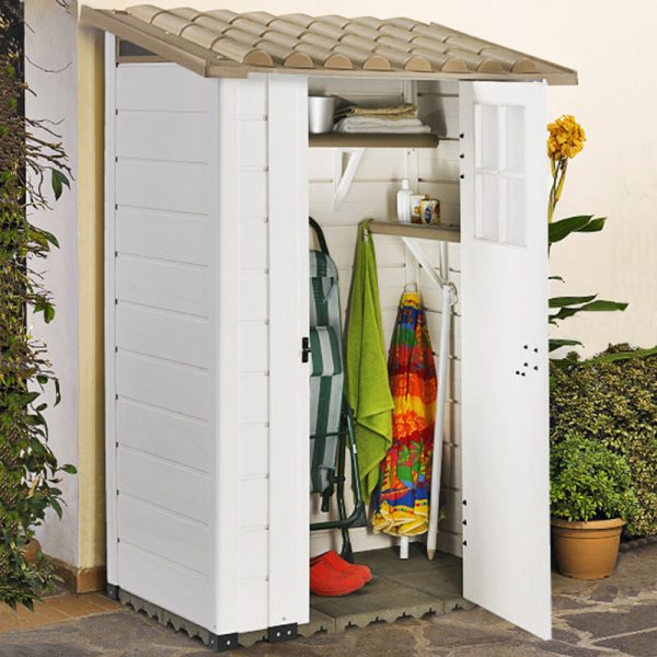 4' x 2'6 Shire Tuscany Evo 100 Plastic Garden Storage Shed (1.22m x 0.82m)