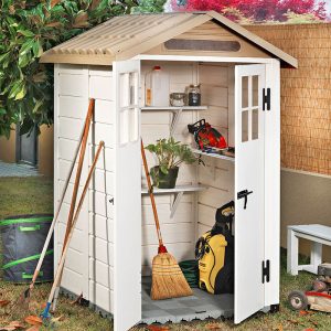 4' x 4' Shire Tuscany Evo 120 Plastic Garden Storage Shed (1.22m x 1.22m)