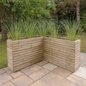 5'3 x 5'3 Forest Linear Corner Wooden Planter (1.6m x 1.6m)