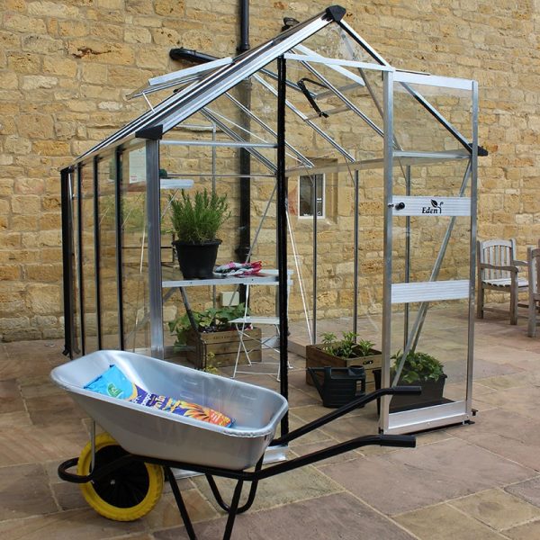 6' x 10' Halls Cotswold Burford Small Greenhouse with Toughened Glass (1.94m x 3.17m)