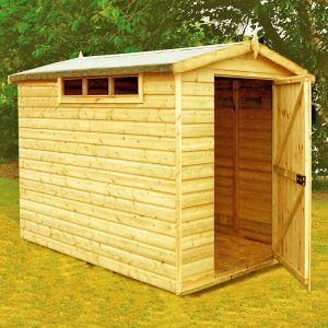 6' x 8' Shire Premium Security Apex Wooden Garden Shed (1.79m x 2.39m)