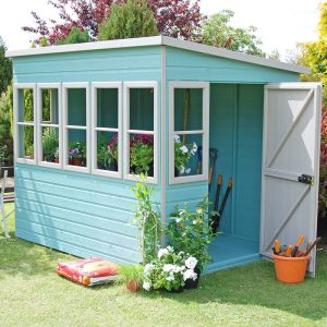 6' x 8' Shire Sun Pent Wooden Garden Potting Shed (1.94m x 2.58m)