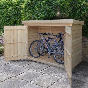 6'5 x 2'10 Forest Large Double Door Pent Wooden Garden Storage - Bike / Mower Outdoor Store (1.9m x 0.86m)