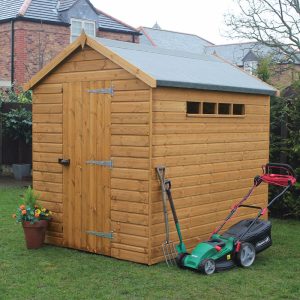 7' x 5' Traditional Shiplap Apex Security Wooden Garden Shed (2.14m x 1.52m)