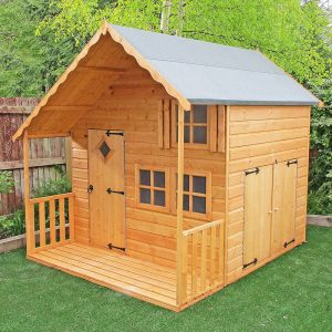 7' x 8' Shire Crib Kids Wooden Playhouse (2.09m x 2.46m)