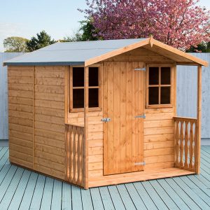 7' x 9' Shire Casita Wooden Summerhouse including Veranda (2.16m x 2.72m)