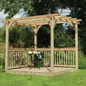 8' x 8' (2.44x2.44m) Forest Small Pergola Deck Kit