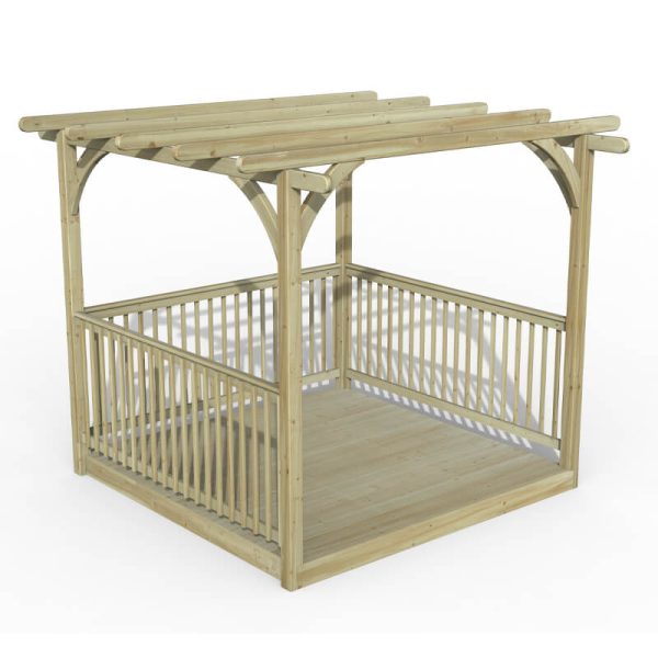 8' x 8' Forest Pergola Deck Kit No. 3 (2.4m x 2.4m)