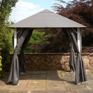 8' x 8' Glendale Vintage Grey Garden Gazebo (2.5m x 2.5m)