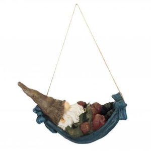 Fallen Fruits Gnome in Hammock Garden Ornament