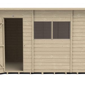 Forest Garden 10x6 Pent Overlap Pressure Treated Wooden Garden Shed