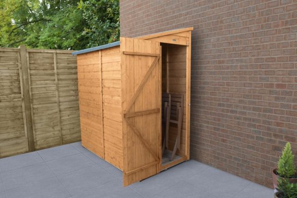 Forest Garden 6x3 Pent Shiplap Dipped Wooden Garden Shed (No Window / Installation Included)