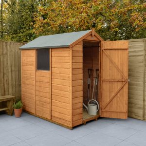 Forest Garden 6x4 Apex Shiplap Dipped Wooden Garden Shed