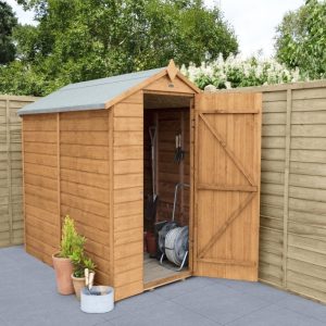 Forest Garden 6x4 Apex Shiplap Dipped Wooden Garden Shed (No Window)