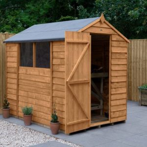 Forest Garden 7x5 Apex Overlap Dipped Wooden Garden Shed