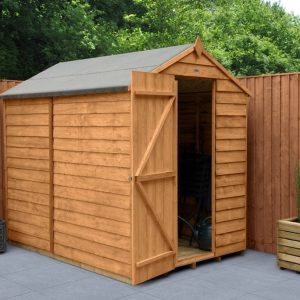 Forest Garden 7x5 Apex Overlap Dipped Wooden Garden Shed (No Window)