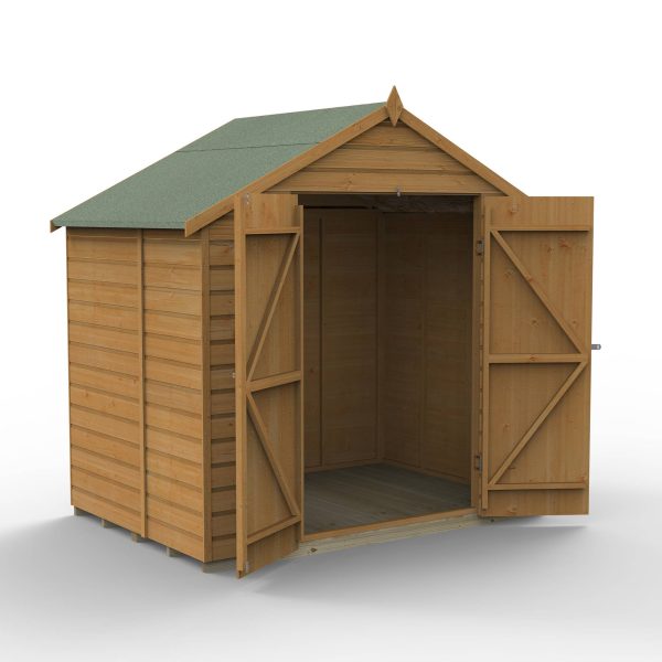 Forest Garden 7x5 Shiplap Dip Treated Apex Shed With Double Door (No Window / Installation Included)