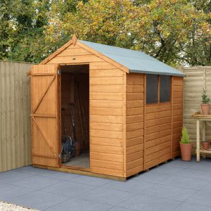 Forest Garden 8x6 Shiplap Dip Treated Apex Wooden Garden Shed