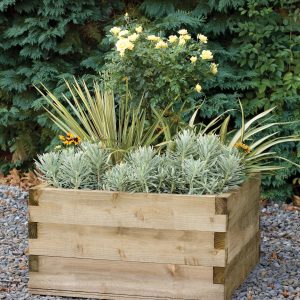 Forest Garden 90 x 90cm Caledonian Square Raised Bed with Base