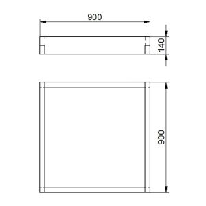 Forest Garden Caledonian Compact Raised Bed 90x90cm