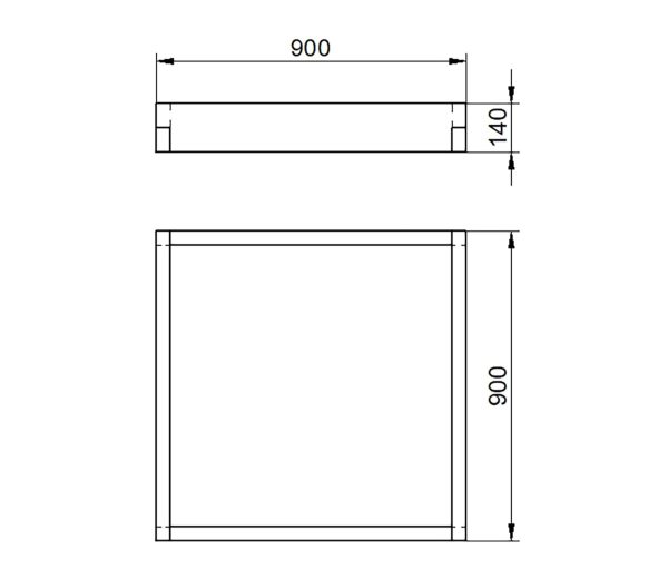 Forest Garden Caledonian Compact Raised Bed 90x90cm