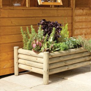 Forest Garden Raised Log Planter