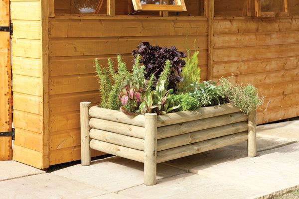 Forest Garden Raised Log Planter