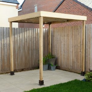 Forest Modular Wooden Garden Pergola 6'5 x 6'5 (2m x 2m)