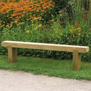 Forest Sleeper Wooden Garden Bench 6'x1' (1.8x0.2m)