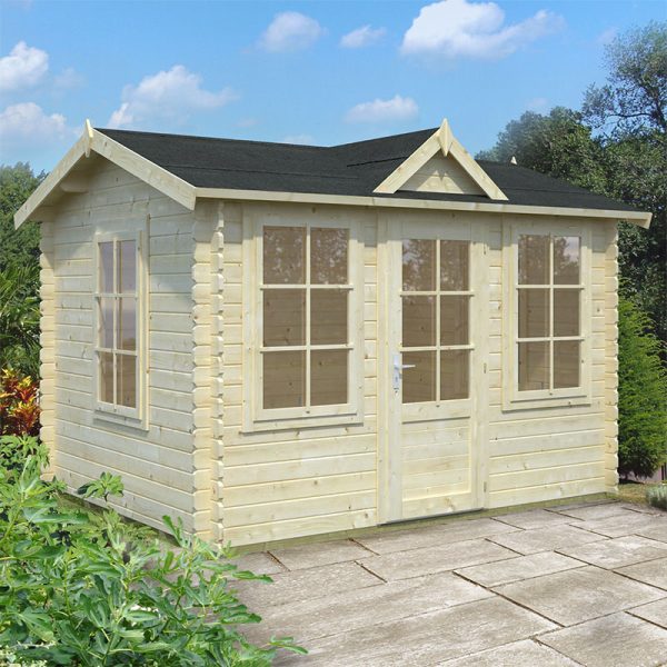 Palmako Claudia 3.2m x 2.4m Log Cabin Summer House (28mm)