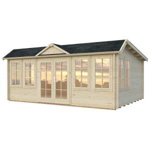 Palmako Clock House 5.8m x 4.3m Log Cabin Summerhouse (44mm)