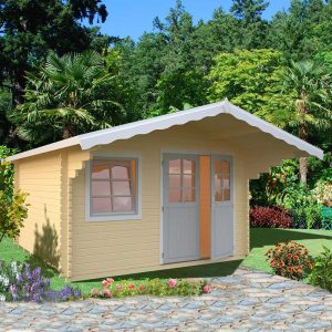 Palmako Sally 3.9m x 3.9m Log Cabin Garden Room (44mm)