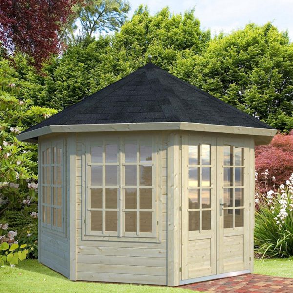 Palmako Veronica 3.4m x 3.4m Log Cabin (34mm) - 4 Windows