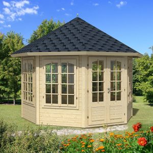 Palmako Veronica 3.4m x 3.4m Log Cabin (34mm) - 7 Windows