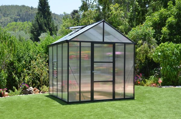 Palram 8x8 GLORY (Dark Grey) Premium Greenhouse