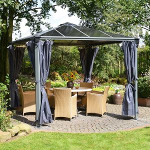 Palram Canopia Gazebo Curtains for Milano 4300 and Martinique 5000 Garden Gazebos