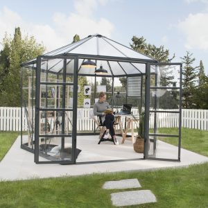 Palram-Canopia Oasis Hexagonal 12ft Greenhouse (Grey)