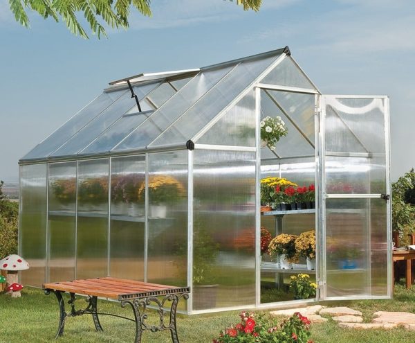 Palram Mythos 6x10 Silver Polycarbonate Greenhouse