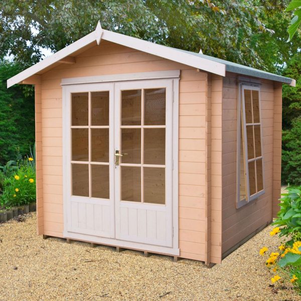 Shire Barnsdale 2.1m x 2.1m Wooden Log Cabin Summer House (19mm)