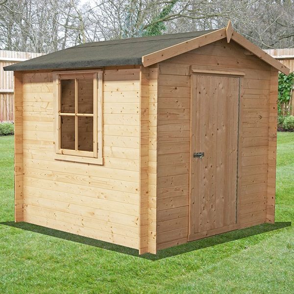 Shire Danbury 2.8m x 2.7m Log Cabin Shed (19mm)