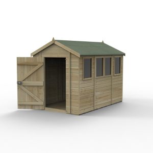 Timberdale 10x6 Tongue and Groove Pressure Treated Apex Wooden Garden Shed (4 Windows)