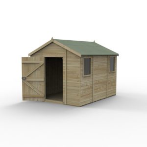 Timberdale 10x8 Tongue and Groove Pressure Treated Apex Wooden Garden Shed (2 Windows)