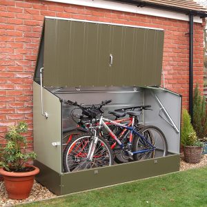 6x3 Trimetals Green Metal Bicycle Store - Garden Bike Storage